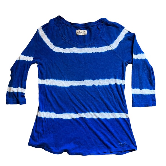 Hollister Tops - Hollister Blue & White Tie Dye Top | Women's S